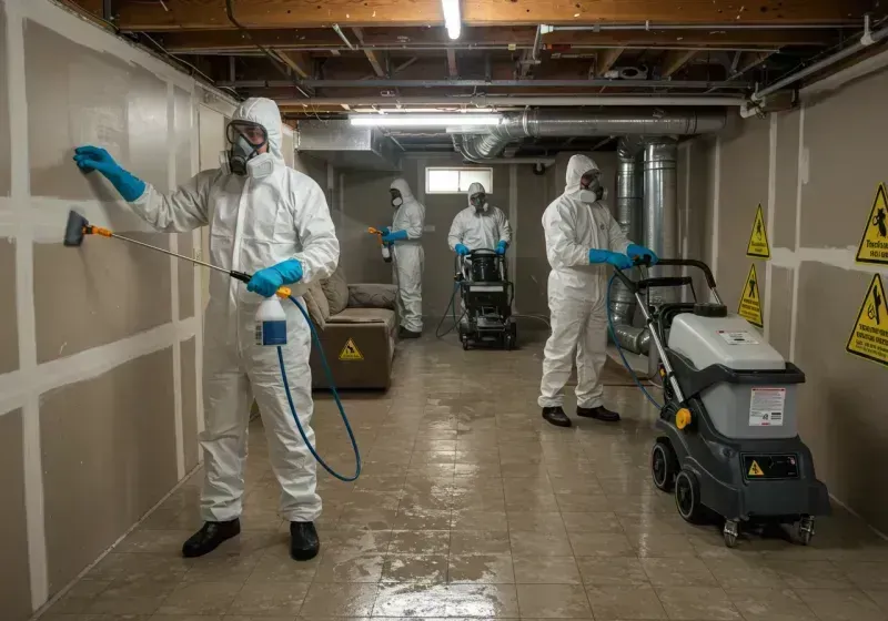 Basement Moisture Removal and Structural Drying process in Rhinebeck, NY